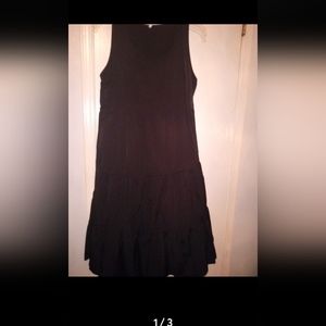 Black sleeveless ruffle dress NWOT